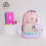 تصویر اختصاصی از نمای جلوی کوله پشتی مدرسه سان ایت 0279 در طرح خرگوش در رنگ صورتی