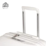 تصویر اختصاصی از نمای جلو و کناری دستهٔ ترولی (کشنده) سایز کوچک (داخل کابین) ریکاردو در رنگ سفید