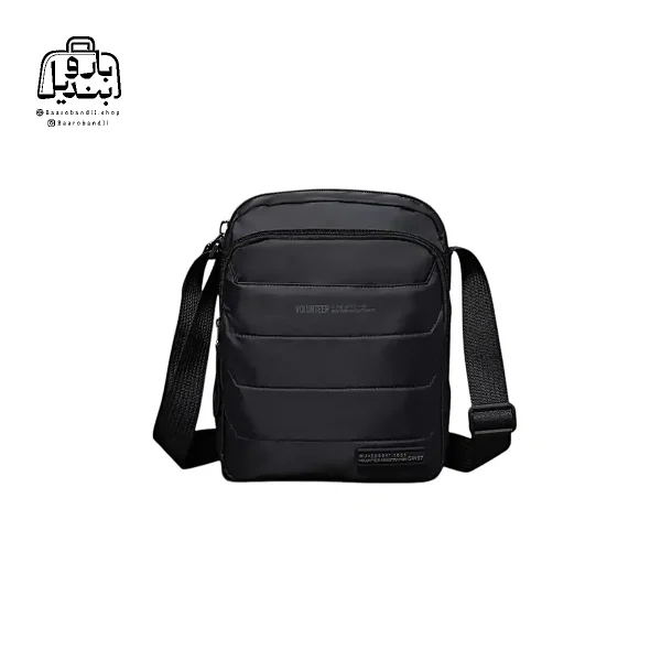 تصویر اختصاصی از نمای جلوی کیف دوشی ولنتیر کد 1713-12 در رنگ مشکی
