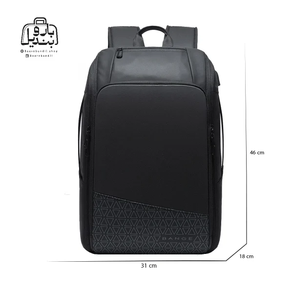 تصویر اختصاصی از سایزبندی کوله بنج کد 22005 در رنگ مشکی