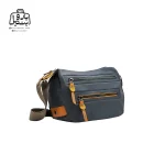 تصویر اختصاصی از نمای جلو وکناری کیف دوشی فوور کد 2596-01 در رنگ طوسی