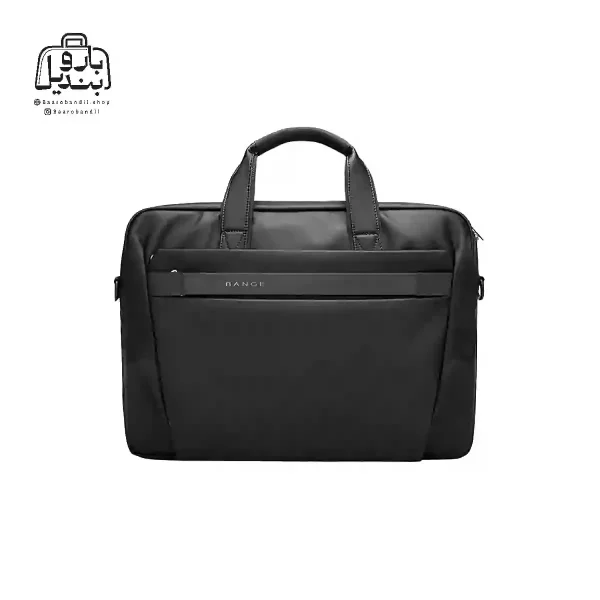 تصویر اختصاصی از نمای جلوی کیف دستی لپ‌تاپی بنج Bange کد ۲۵۵۹ در رنگ مشکی
