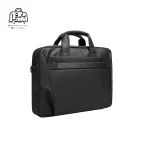 تصویر اختصاصی از نمای جلو و کناری کیف دستی لپ‌تاپی بنج Bange کد ۲۵۵۹ در رنگ مشکی