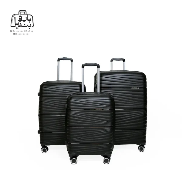 تصویر اختصاصی از چمدان سه تکهٔ سوفیا دبل در رنگ مشکی