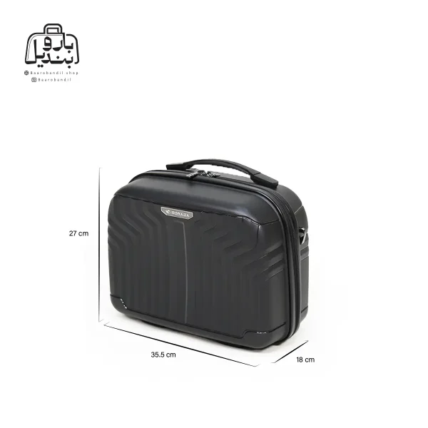 تصویر اختصاصی از کیف آرایشی چمدان سونادا تورنتو در رنگ مشکی با سایزبندی