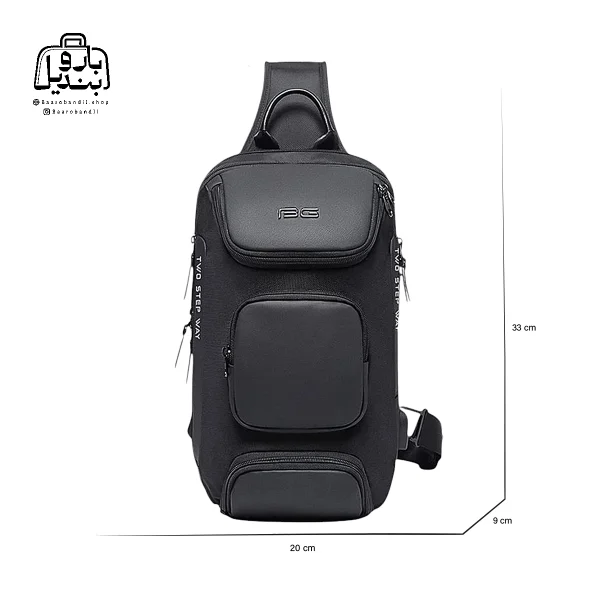 تصویر اختصاصی از سایزبندی بادی بگ (کراس بادی) bange کد 7086 در رنگ مشکی