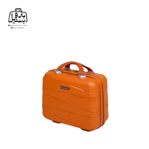 تصویر اختصاصی از کیف آرایشی چمدان دانسون در رنگ نارنجی