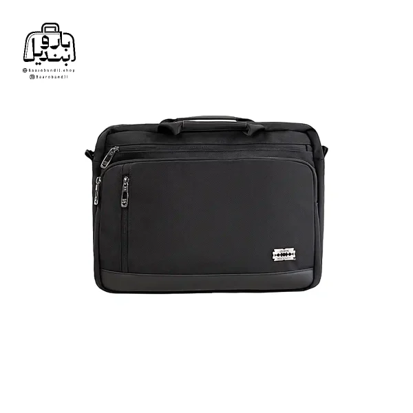 تصویر اختصاصی از نمای جلوی کیف دستی لپتاپی لیستات ۶۶۰۱ در رنگ مشکی