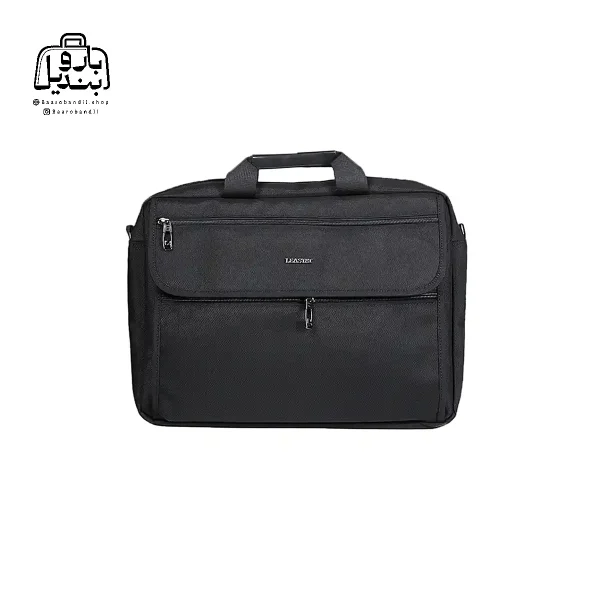 تصویر اختصاصی از نمای جلوی کیف دستی لپتاپی لیستات ۶۸۰۱ در رنگ مشکی