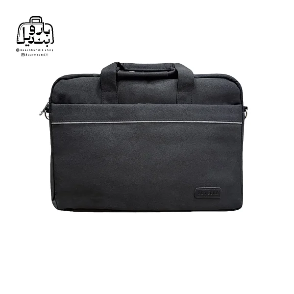تصویر اختصاصی از نمای جلوی کیف دستی لپ‌تاپی sky bird کد ۶۱۲ در رنگ مشکی