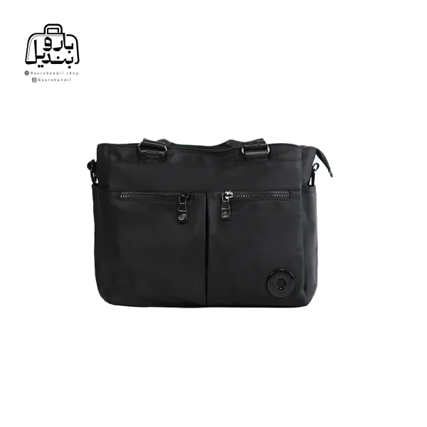 تصویر اختصاصی از نمای جلوی کیف زنانه دوشی چیبائو کد ۲۴۰۵ در رنگ مشکی